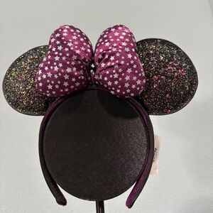 NWT Black and Purple Minnie Mickey Ears